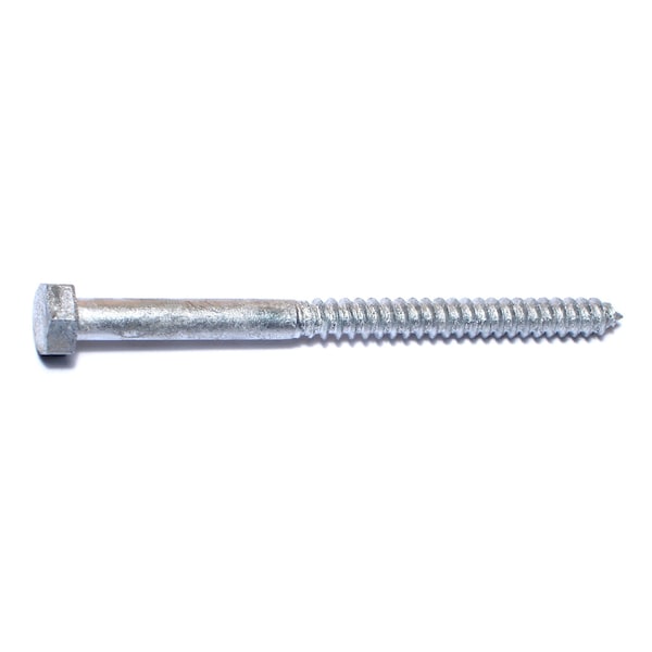 Midwest Fastener Lag Screw, 5/16 in, 4-1/2 in, Steel, Hot Dipped Galvanized Hex Hex Drive, 50 PK 05573 - main